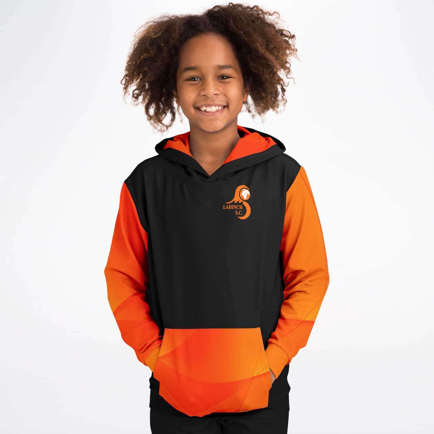 Black & Orange kids hoodie