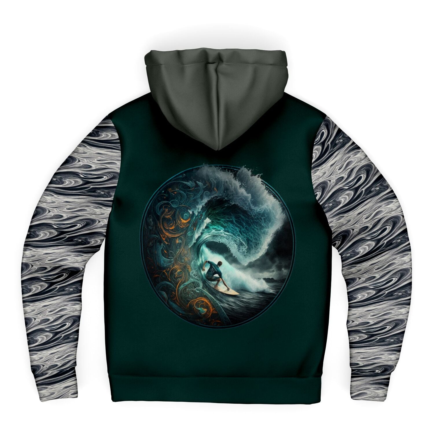 Surfer in a Barrel Microfiber Hoodie: Soft and Durable Fabric with Flawless Graphic
