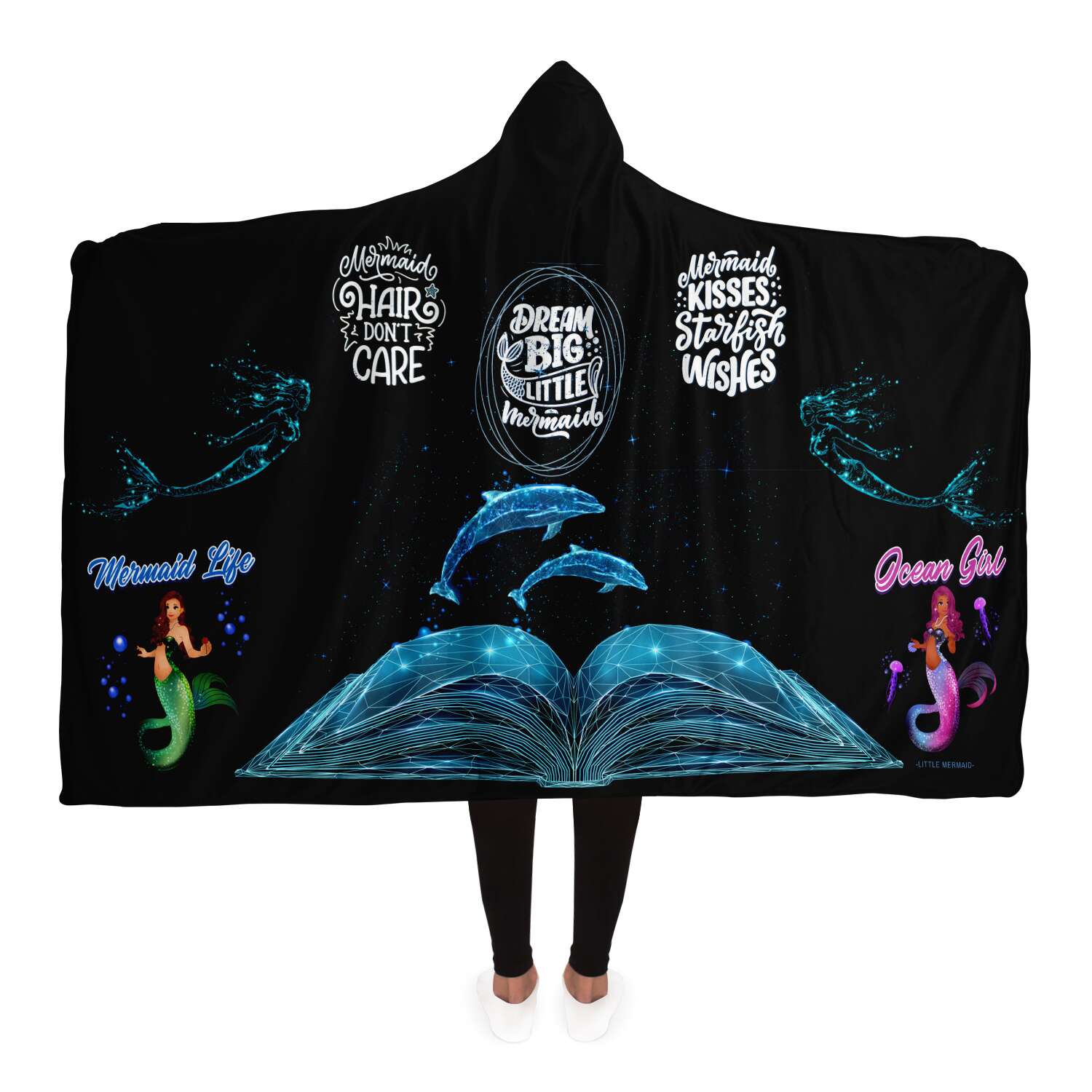 Mermaid hooded blanket