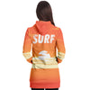 Orange longline surf hoodie
