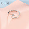925 Sterling Silver Surf Wave Ring for Women