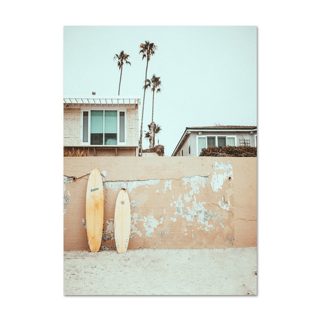 California Surf Art Prints Beach Wall Art