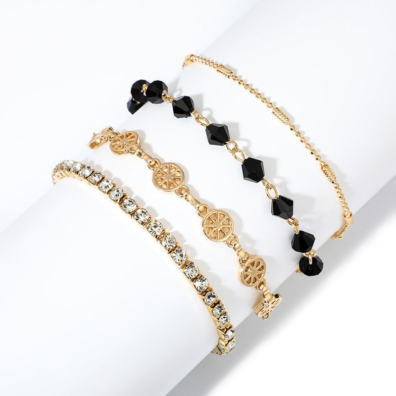 Bohemian Beads Chain Bracelets Bangles for Women