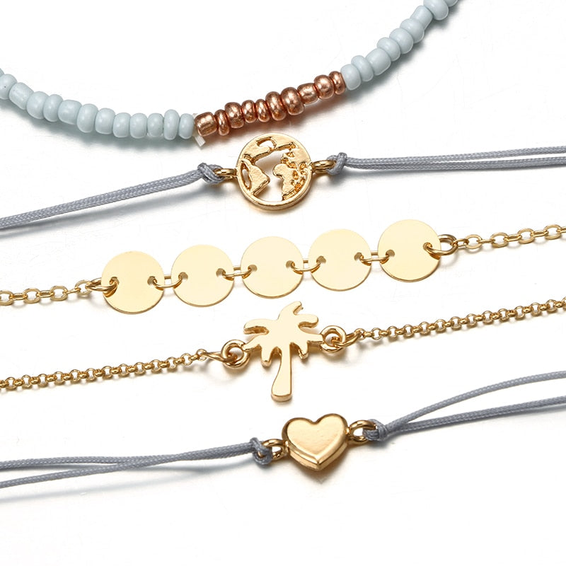 Bohemian Beads Chain Bracelets Bangles for Women