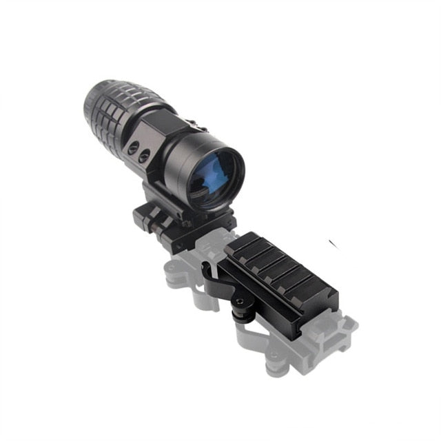3X Magnifier Scope Compact Tactical Sight Flip + Holographic 1 x 40 Red/Green Dot