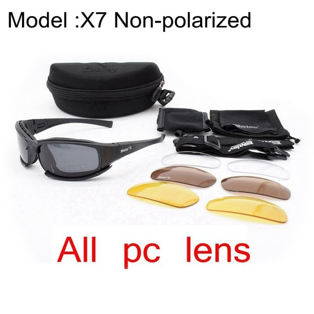 Tactical Polarized Glasses Military Goggles Army Sunglasses with 4 Lens Original Box